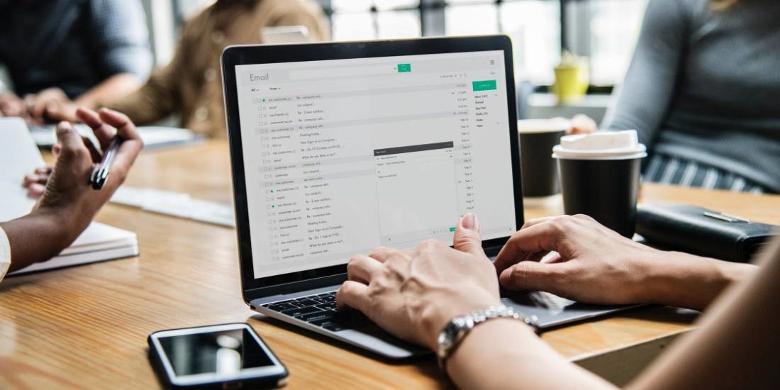 User searching the internet