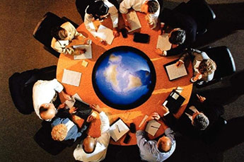 Group of leaders sitting at a table